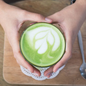 Matcha Green Tea Latte- Fat burning recipe w/ essential oils