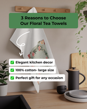 Summer Sale!   Floral Tea Towels - 'Beauteaful' Kitchen Decor