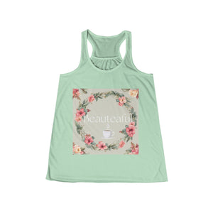'Beauteaful' Floral Racerback Tank for Women - Perfect for Relaxing Days and Special Occasions