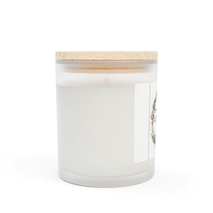 BeauTeaful 11oz Frosted Glass Candle - "Evangeline, The First Christmas Tree." Fresh Frazer Fir non- toxic