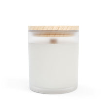 Frosted Glass Candle "BeauTEAful" - Cinnamon Chai Aromatic, clean, claming glow candle. Eco friendly. Made in USA.