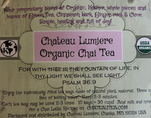 BeauTEAful- Large Green Chai Tea- Organic & Kosher
